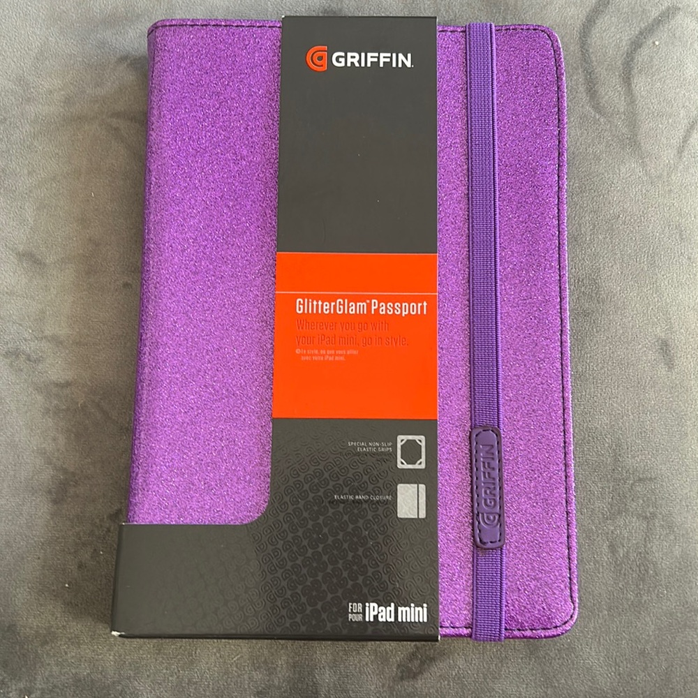iPad mini glitter glam case- purple